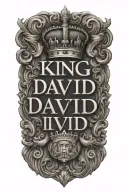 king David III name tattoo design tattoo design idea