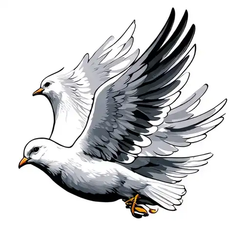 Dove representing Holy Spirit tattoo design idea