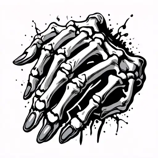 skeleton hand for hand tattoo tattoo design idea