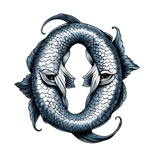 Aquarius And Pisces tattoo design idea