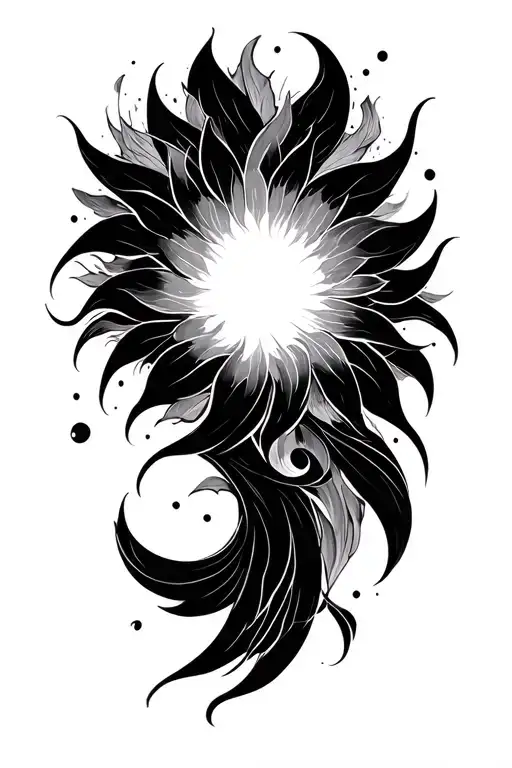 zen stroke of simplicity tattoo design idea