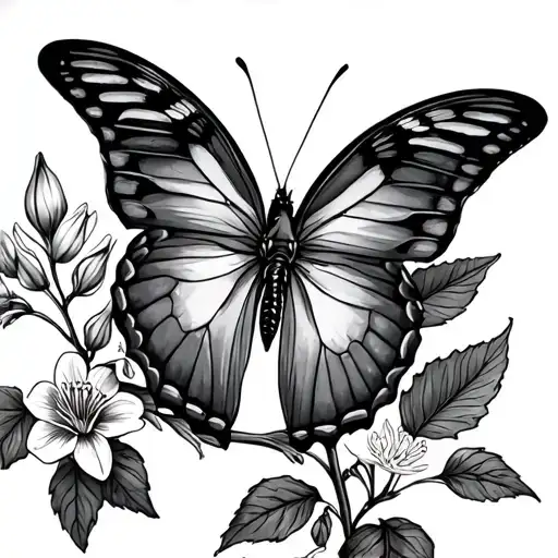 larkspur butterfly turtle with hazel narciss lakeside tattoo design idea