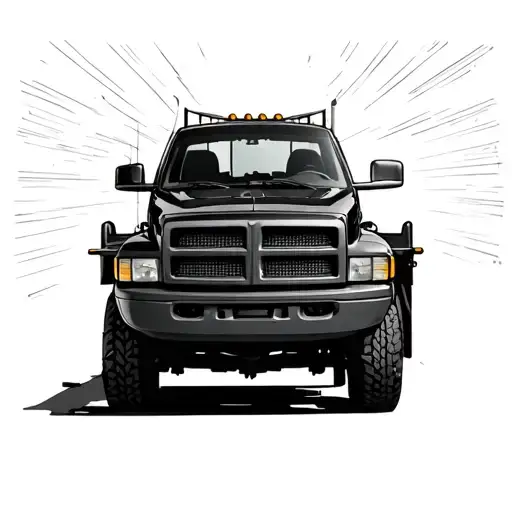 2001 Dodge 3500 with a flatbed tattoo design idea