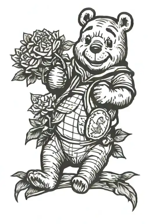 Winnie the Pooh tattoo design idea