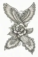 Artwork To Honor The Loss Of My Daughter To Trisomy-13 Using Her Footprints In The Design  tattoo design idea