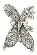 Artwork To Honor The Loss Of My Daughter To Trisomy-13 Using Her Footprints In The Design  tattoo design idea