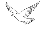 flying dove symbolizing mourning tattoo design idea