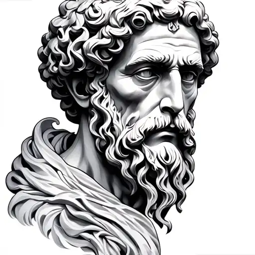 seneca stoic tattoo design idea