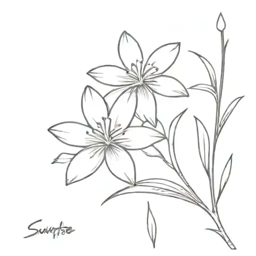 "soul mate" with a tiare flower tattoo design idea