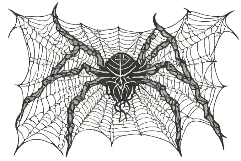 Spider Web tattoo design idea