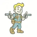 Fallout Vault Boy tattoo design idea