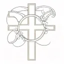 Tennessee T logo made into a cross tattoo design idea