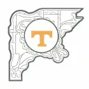 Tennessee T logo made into a cross tattoo design idea