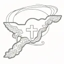 Tennessee T logo made into a cross tattoo design idea