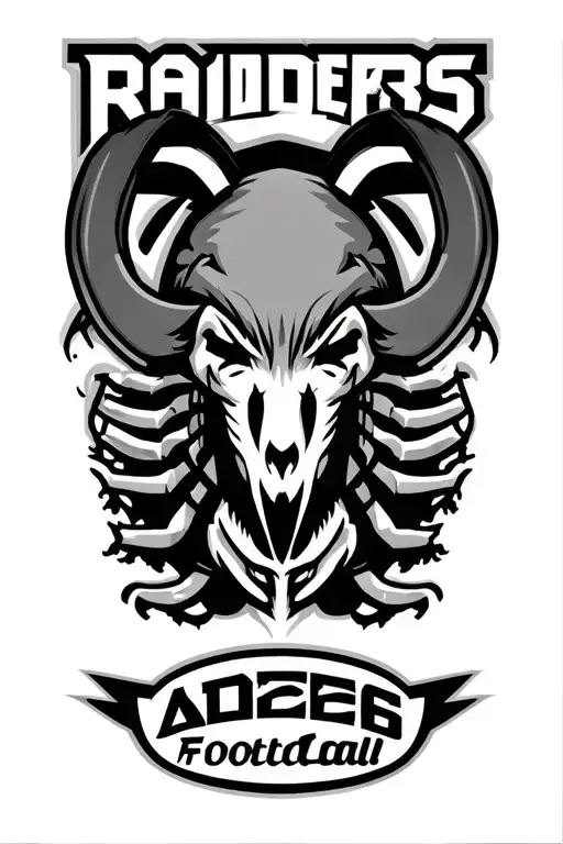 Aries Scorpio raiders football logo tattoo design idea