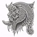 Anglo Saxon tattoo design idea