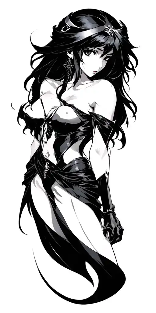 anime albedo tattoo design idea