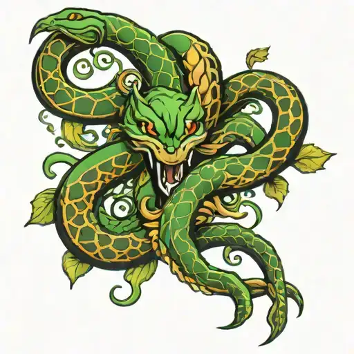 Emerald Serpents Mafia  tattoo stencile tattoo design idea