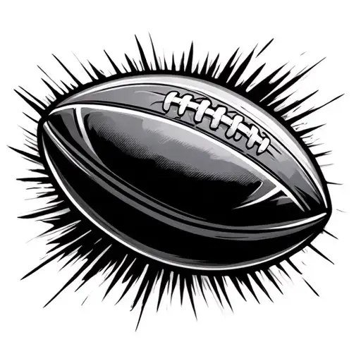 rugby ball tattoo design idea