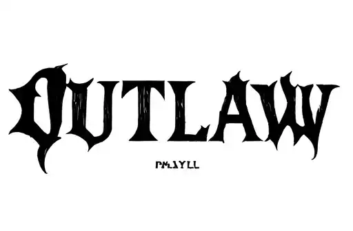 "Outlaw" tattoo design idea