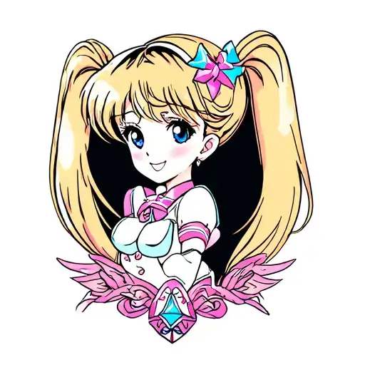 sailor moon tattoo design idea