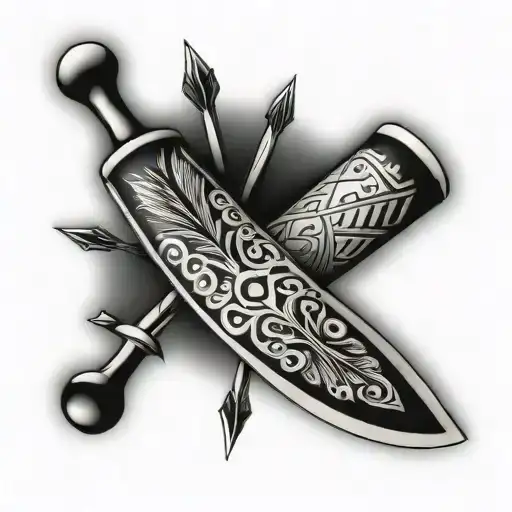 quiver with arrows   tattoo design idea