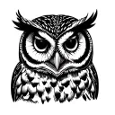 barred owl tattoo design idea
