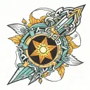 halo energy sword tattoo design idea