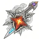 halo energy sword tattoo design idea