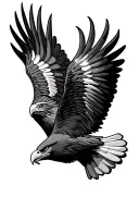 eagle flying tattoo design idea