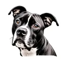 Staffy tattoo design idea