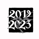 can you design me a tattoo for my forearm that covers it with Roman numerals of 2019,2022 and 2025  tattoo design idea