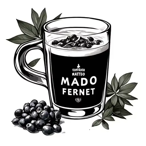 Argentina Mate Asado and Fernet tattoo design idea