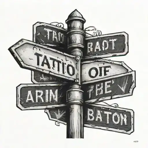 Street Sign tattoo design idea