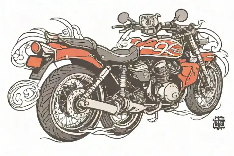 honda logo integrated tattoo design idea