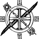 Bindrune using ᚠ, ᚹ ᛒ ᛖ ᚷ, then use the following symbols to encircle the top ᛒᚱᛟᛟᚲᛖ ᚨᚾᚾ and ᛖᚢᛖᚱᛚᚨᛊᛏᛁᛜ to encircle the  tattoo design idea