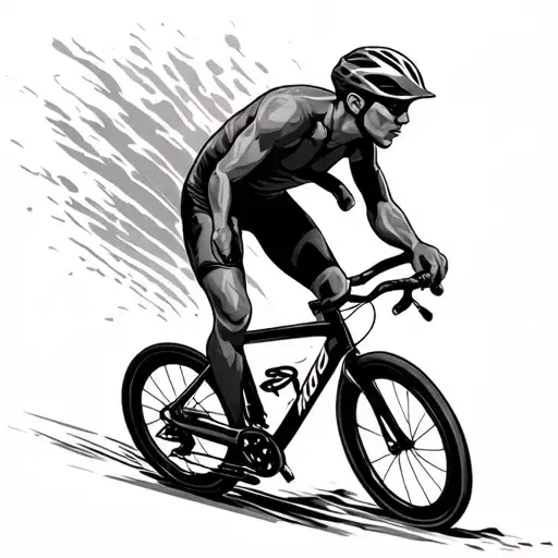 swim bike run tattoo design idea