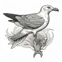 Seagull tattoo design idea