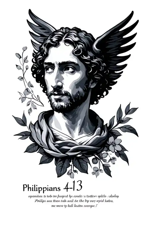 Philippians 4 13 tattoo design idea