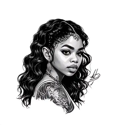 miss crybaby sza tattoo design idea