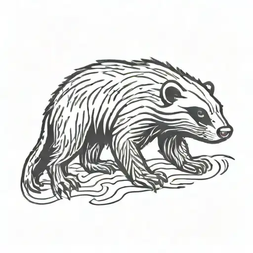 honey badger tattoo design idea