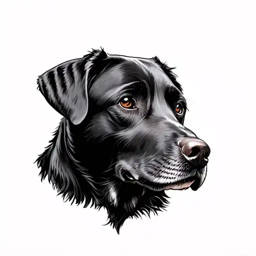 Labrador tattoo design idea