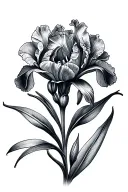 iris flower tattoo design idea