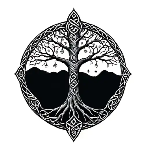 Celtic Tree Of Life tattoo design idea