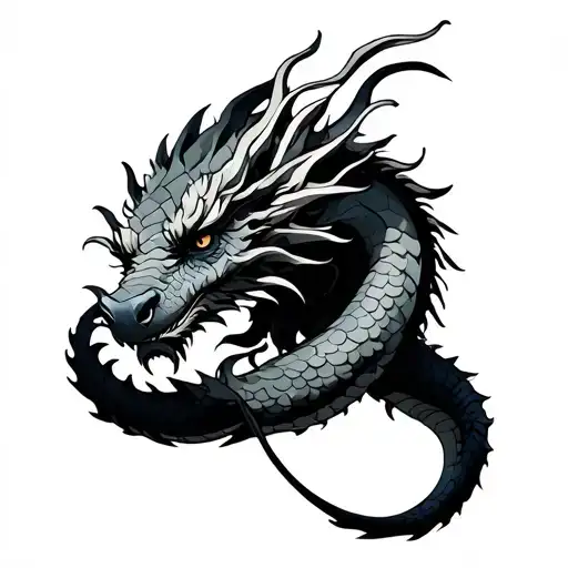 Dragon Wrapped Around Arm tattoo design idea