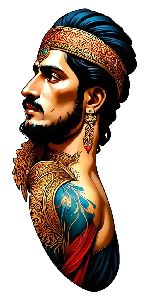 persian empire tattoo design idea