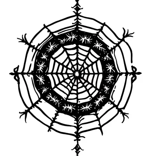 Spider Web Knee tattoo design idea