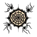 Spider Web Knee tattoo design idea