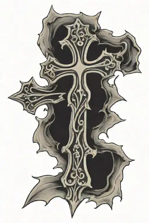 mini cross tattoo tattoo design idea