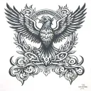 lebanese cedar with pheonix rising to symbolize resliency of lebanese spirit tattoo design idea